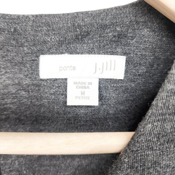 J. Jill Gray Ponte Dress With Pockets & Back Zipper For Women M Petite‎ - Picture 6 of 7